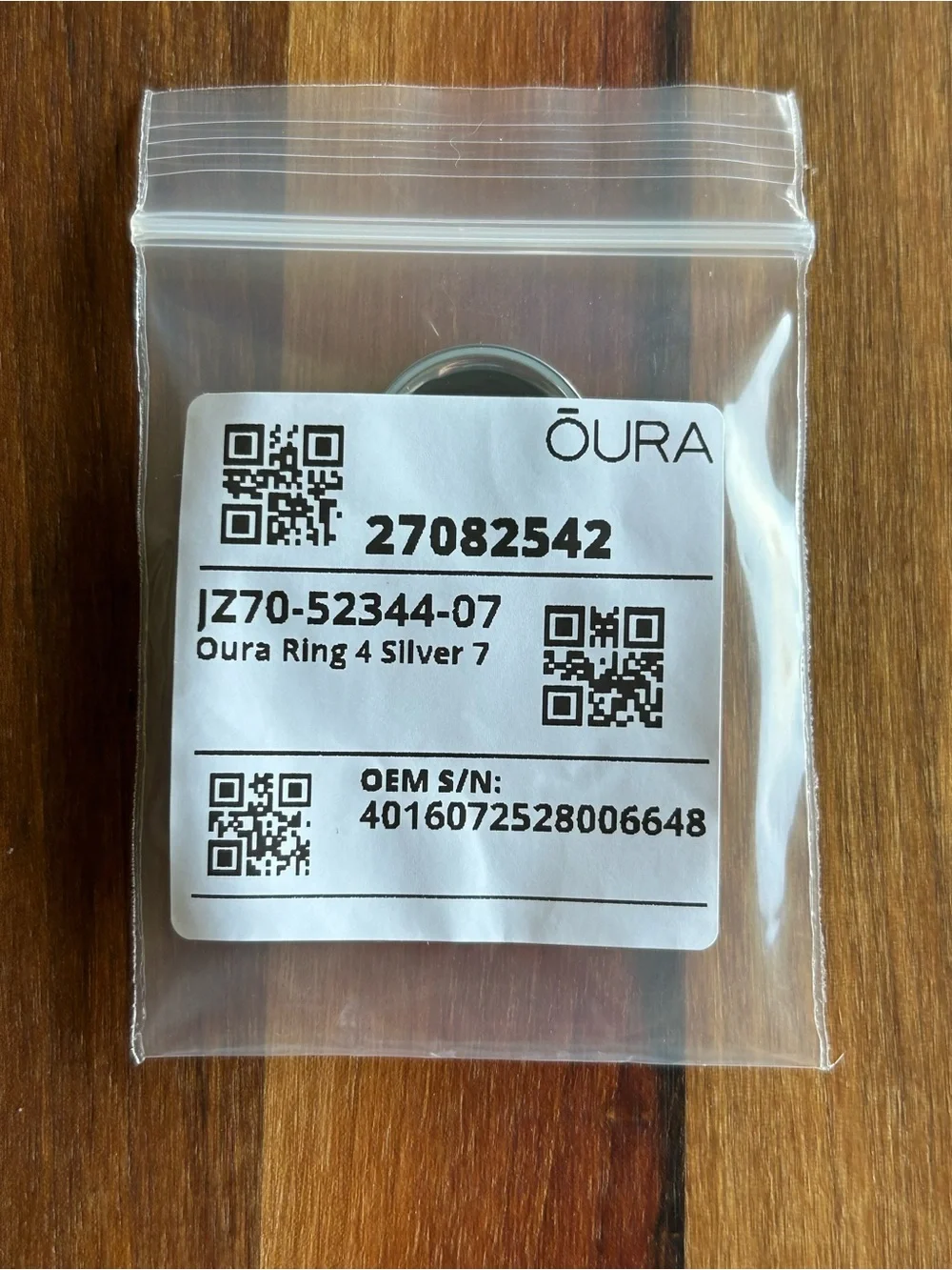 NEW Oura Ring Gen 4 Silver — NEVER WORN